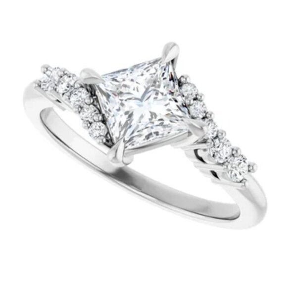 1.18 Carat Lab Diamond Princess Cut Engagement Ring, IGI Certified! - Picture 6 of 6